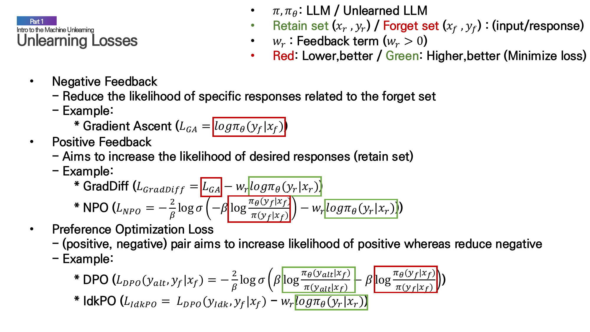 TOFU benchmark structure showing the forget set, retain set, real authors, and world facts categories with example Q&A pairs.