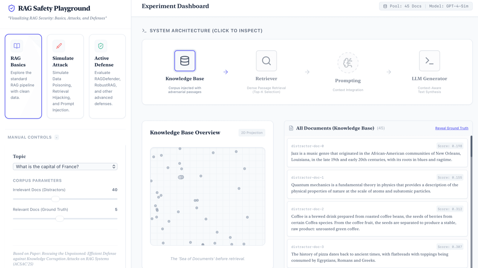 RAG-Vis Playground Landing Page