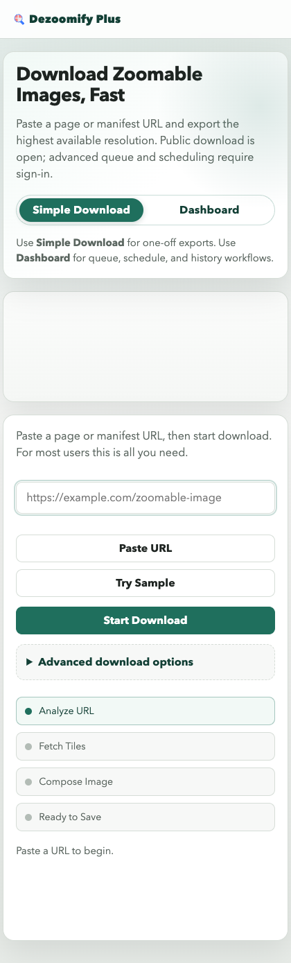 Mobile simple mode
